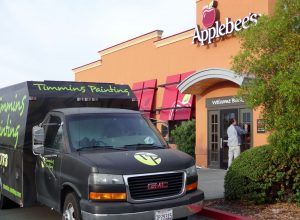 Timmings Painting commercial painting company working on a local Sonoma County Applebee's franchise