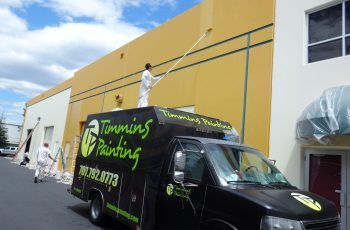 Timmins Painting working during commercial painting project