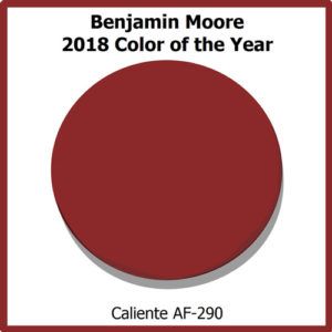 Benjamin Moore 2018 color of the year, Caliente.