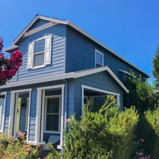 exterior residential painting project of Sonoma County home